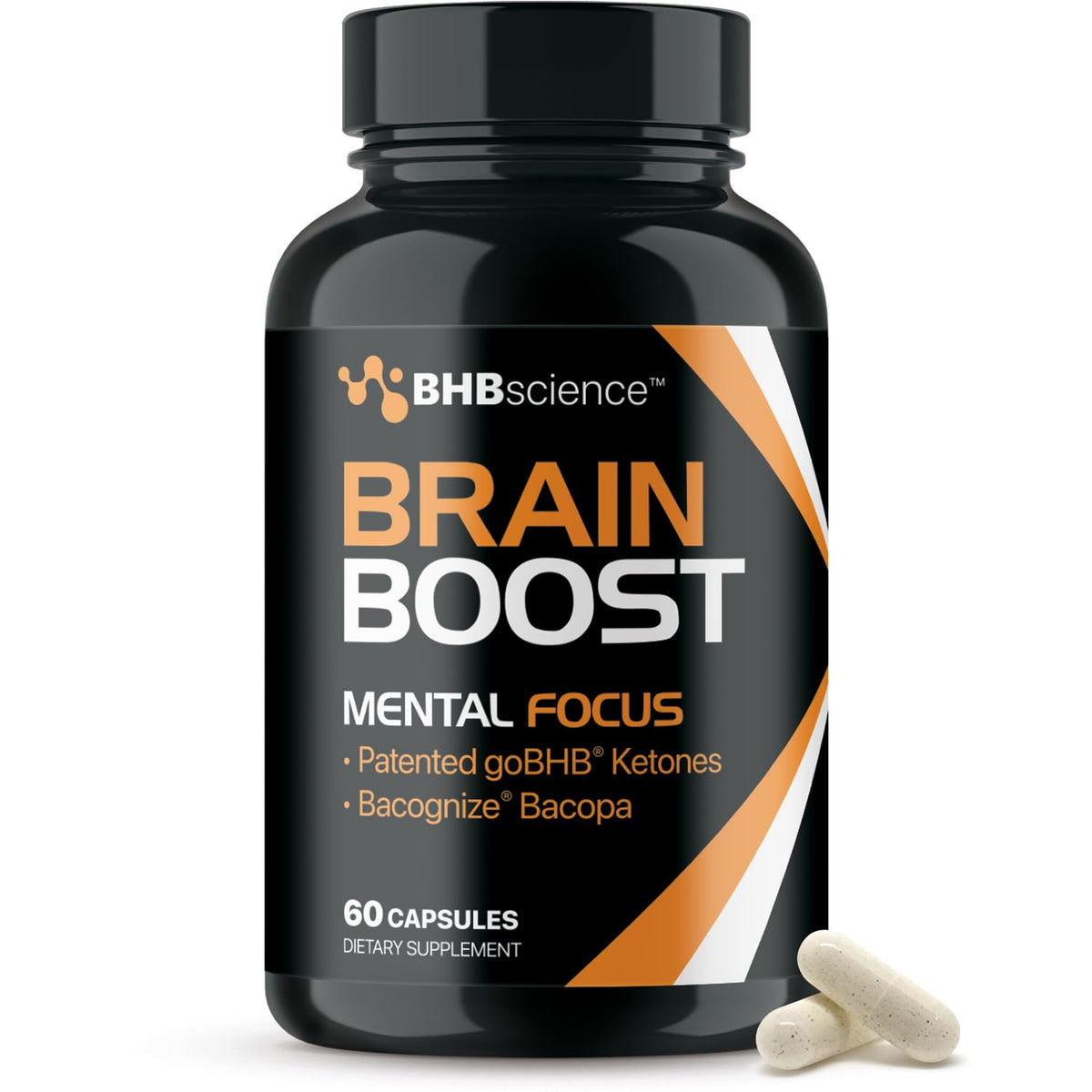 Real Ketones Bacopa Monnieri supplement front view