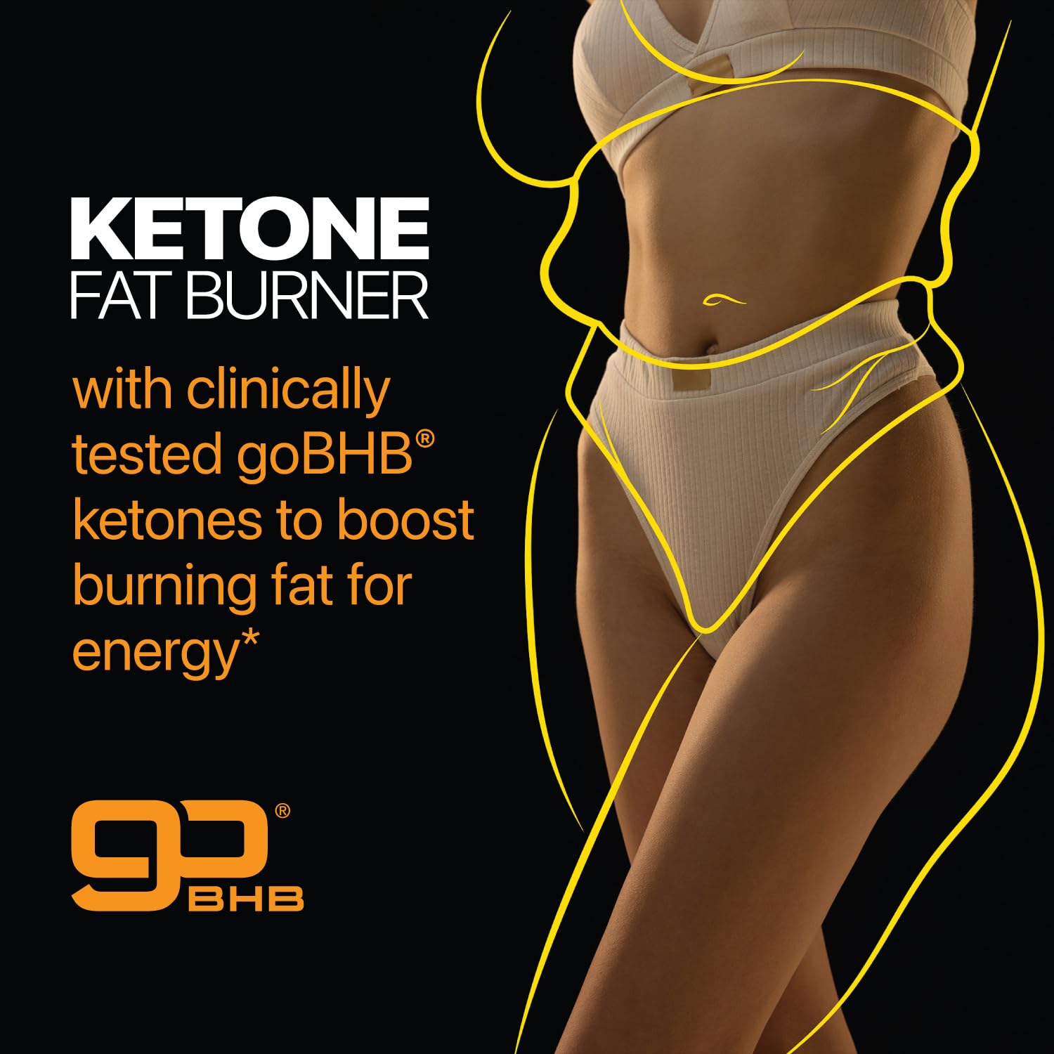 Real Ketones Belly Fat Burner Capsules bottle with label