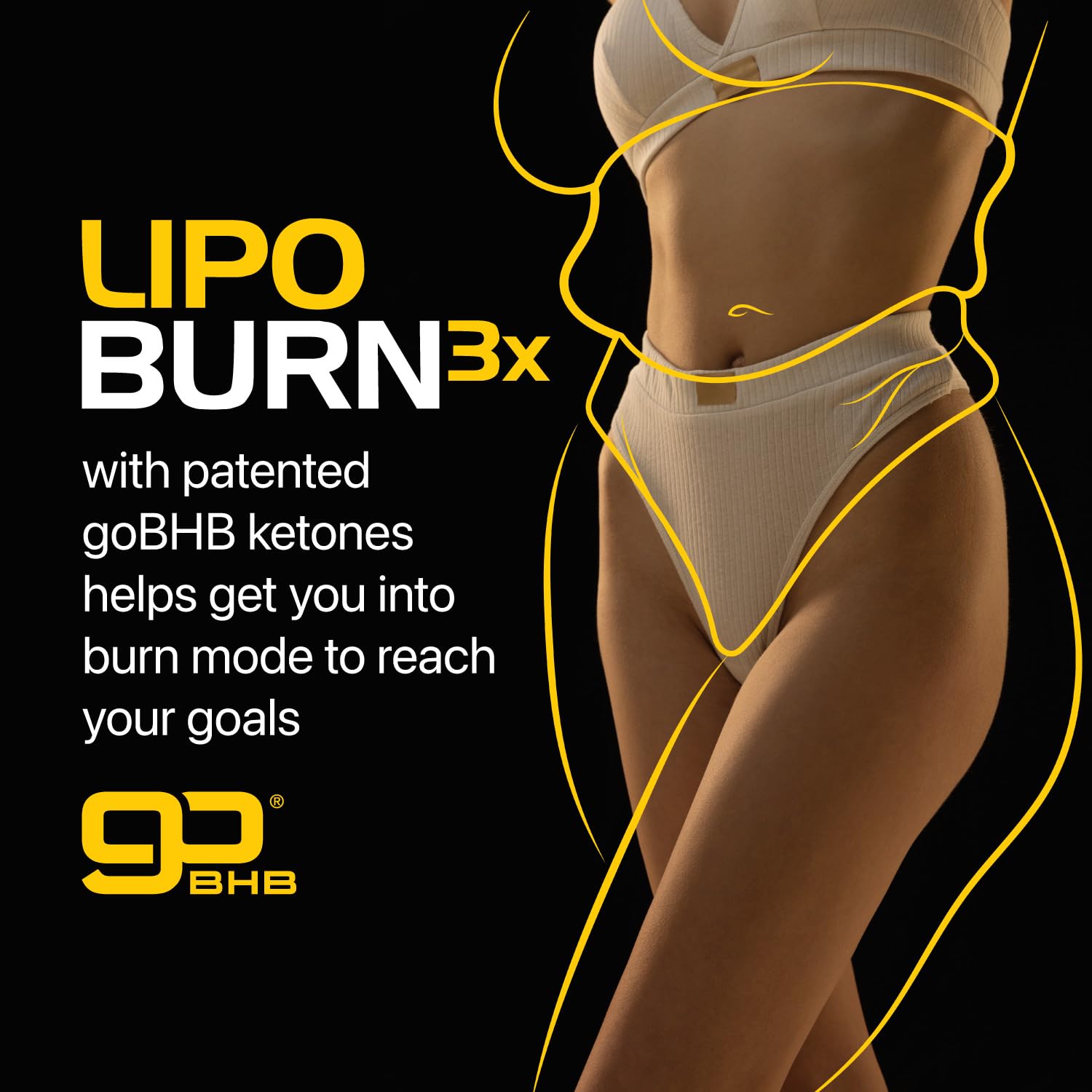 Real Ketones LIPO BURN Keto BHB Capsules side view