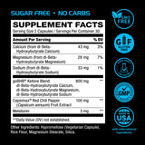 Real Ketones Nighttime Keto BHB Capsules on a wooden table