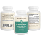 Real Mushrooms 5-in-1 Mushroom Complex displayed with other herbal supplements