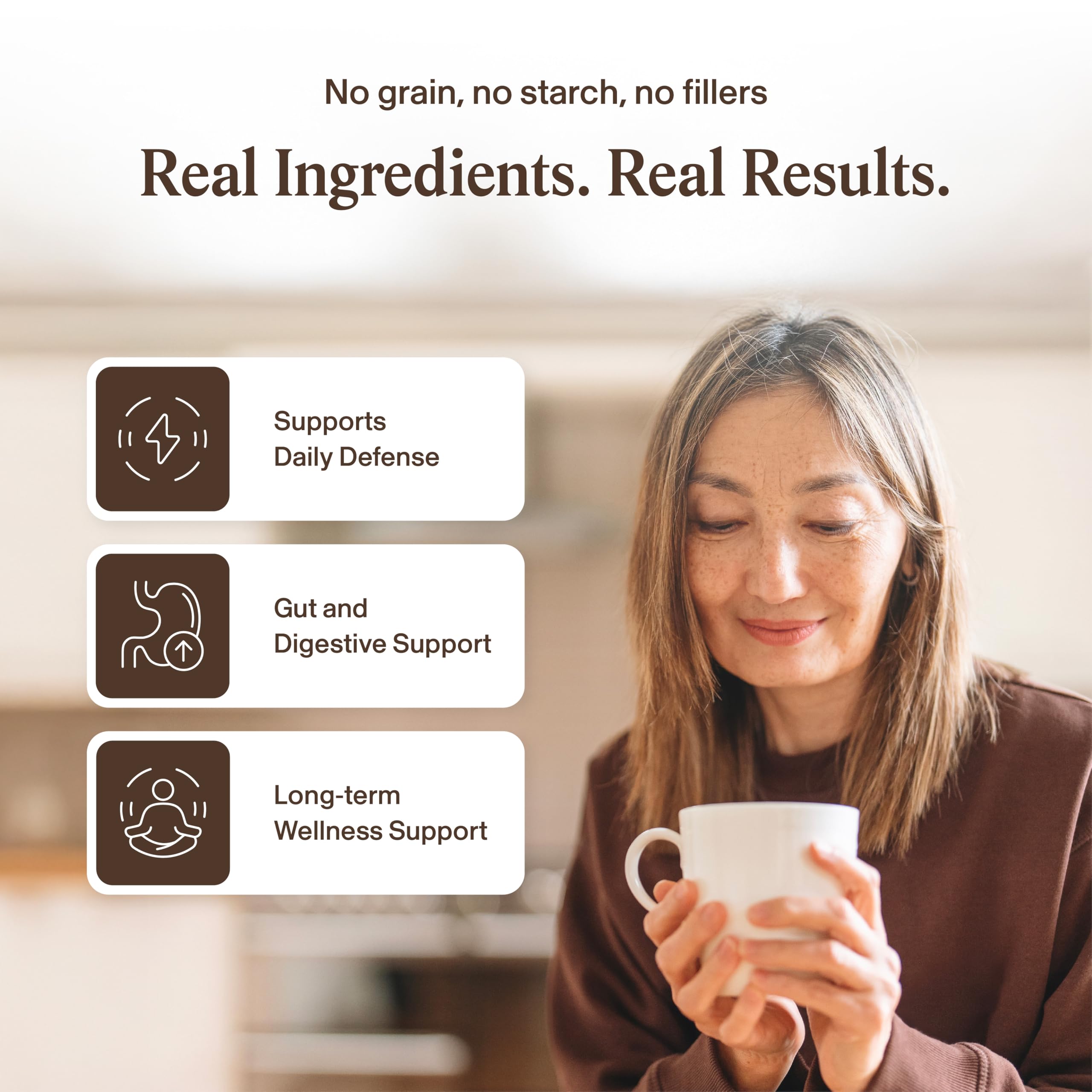 Real Mushrooms Coconut Creamer mixed in coffee