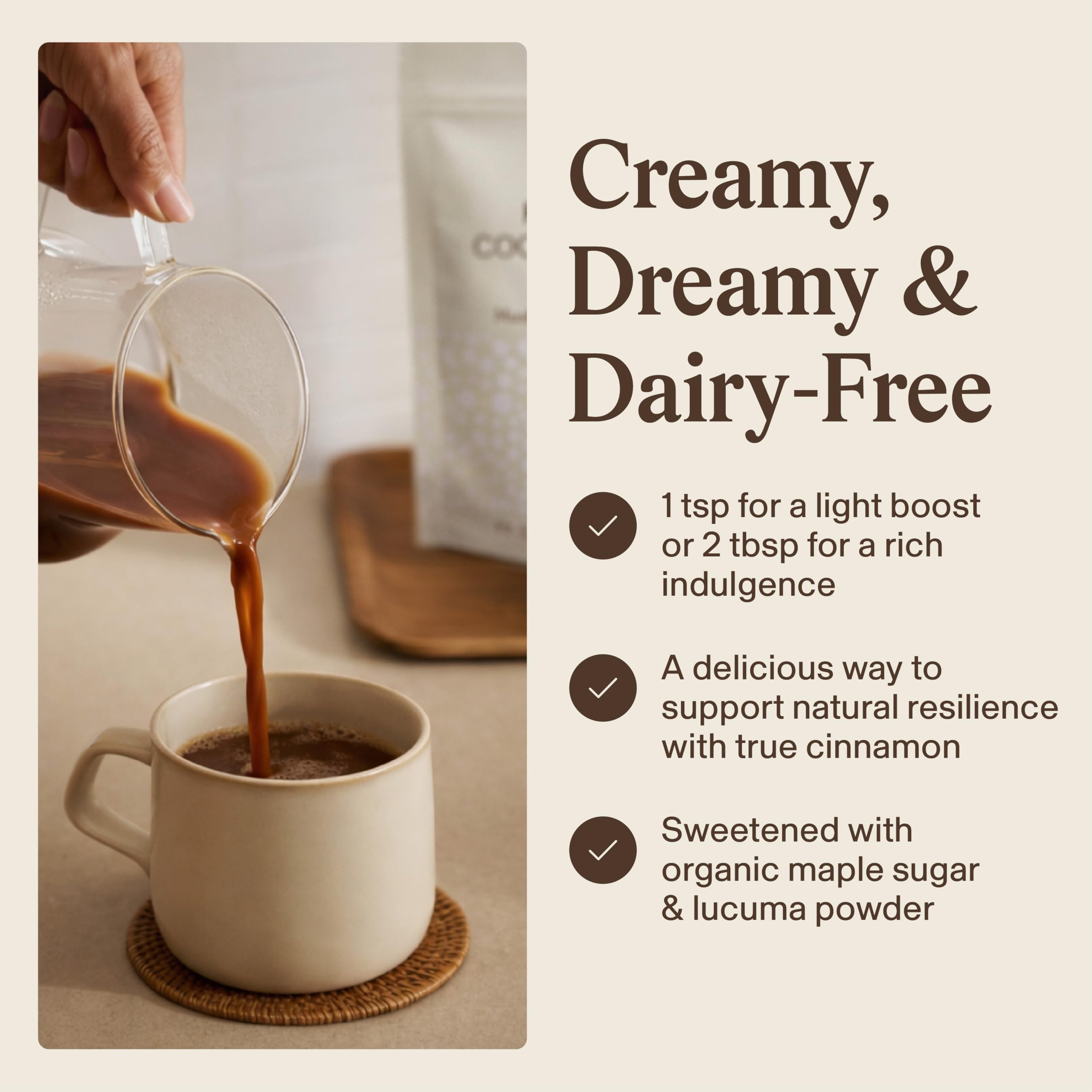 Real Mushrooms Coconut Creamer with ingredients