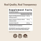 Real Mushrooms Lion's Mane Focus supplement capsules