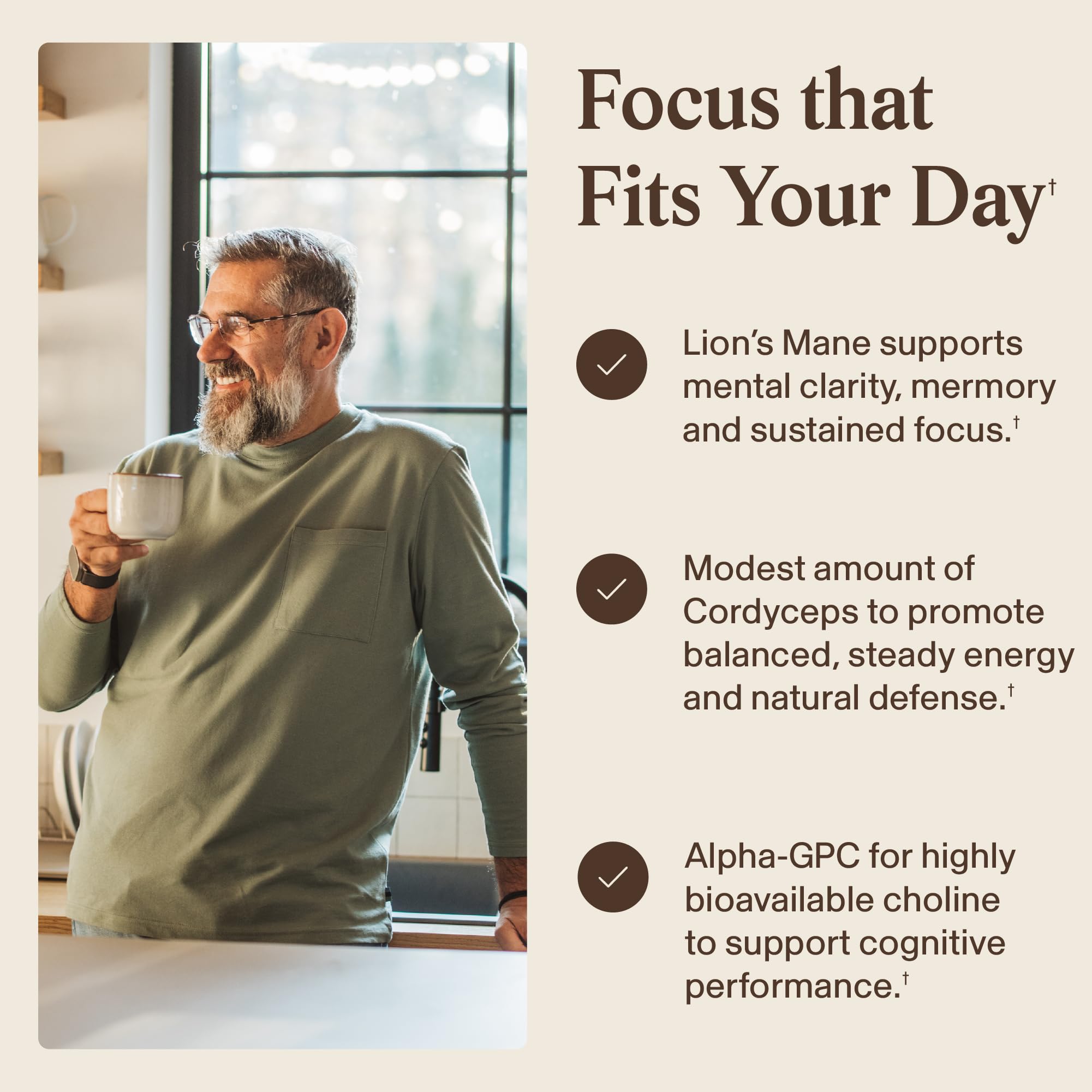 Real Mushrooms Lion's Mane Focus supplement packaging