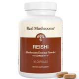 Real Mushrooms Red Reishi Mushroom Capsules front view