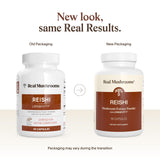 Real Mushrooms Red Reishi Mushroom Capsules side view