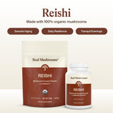 Real Mushrooms Red Reishi Mushroom Extract powder close-up