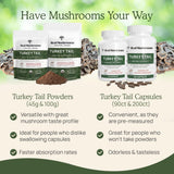 Real Mushrooms Turkey Tail Mushroom Extract 45g organic certification