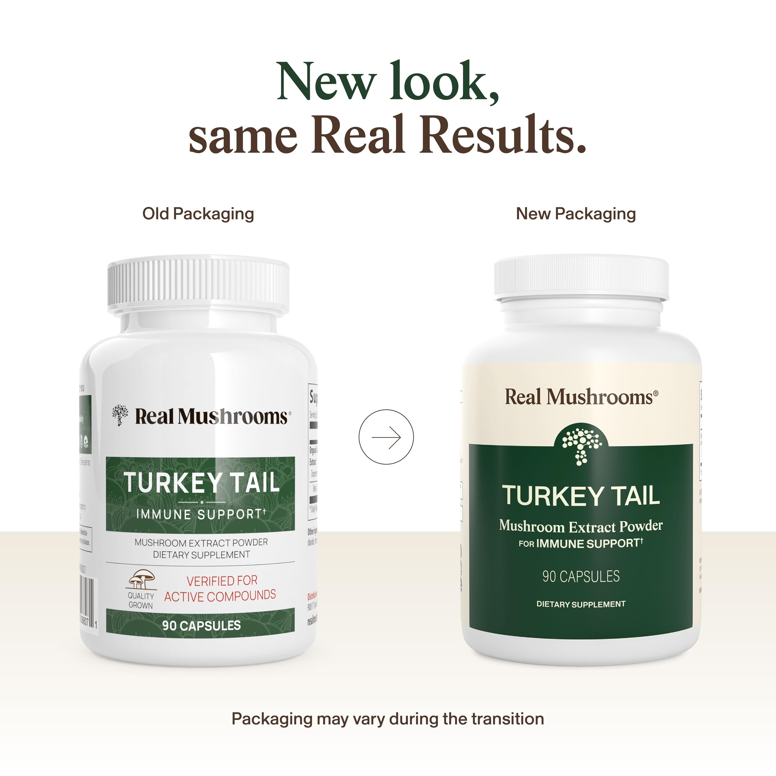 Real Mushrooms Turkey Tail Mushroom Supplement back view
