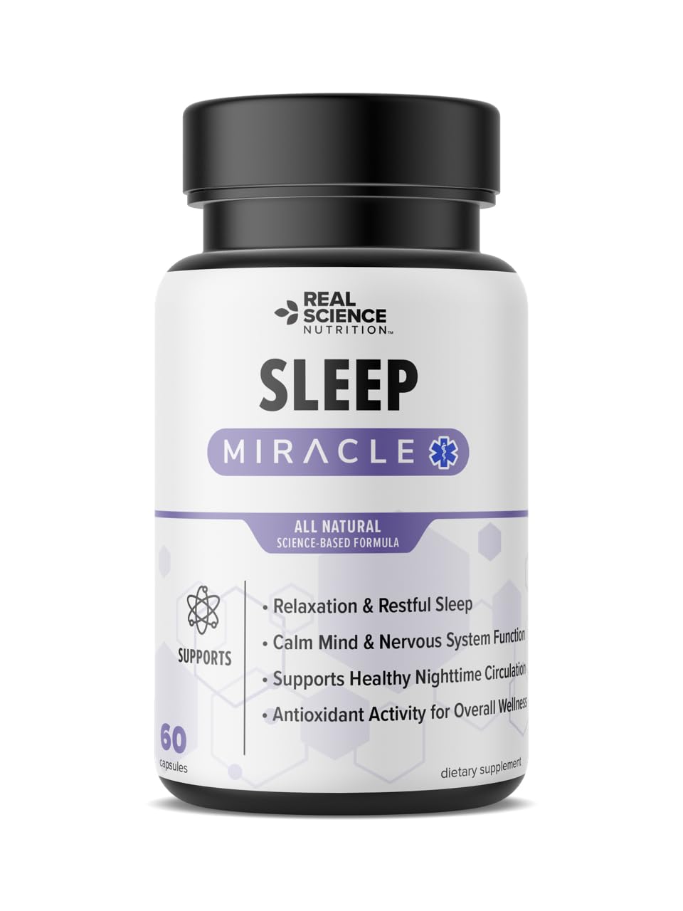 Real Science Nutrition Sleep Miracle 60 capsules front view