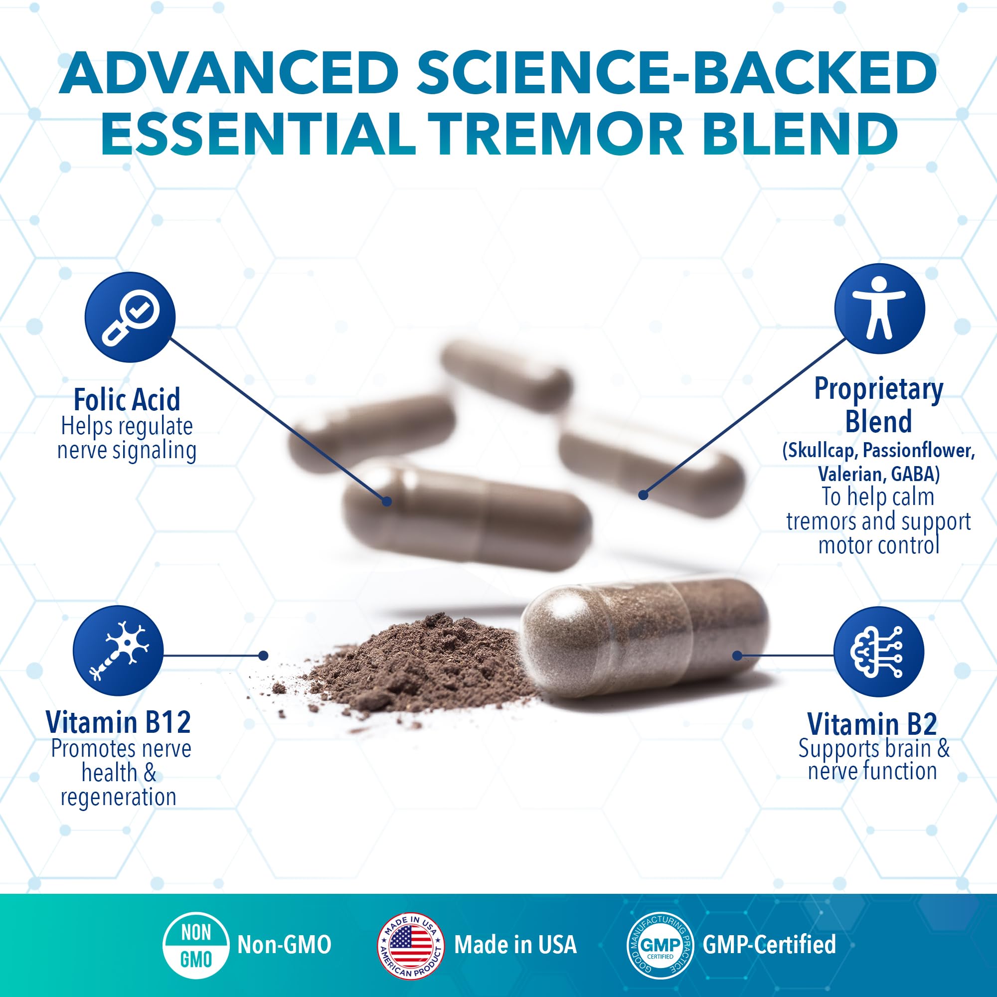 Real Science Nutrition Tremanol Essential Tremor Support 200g packaging