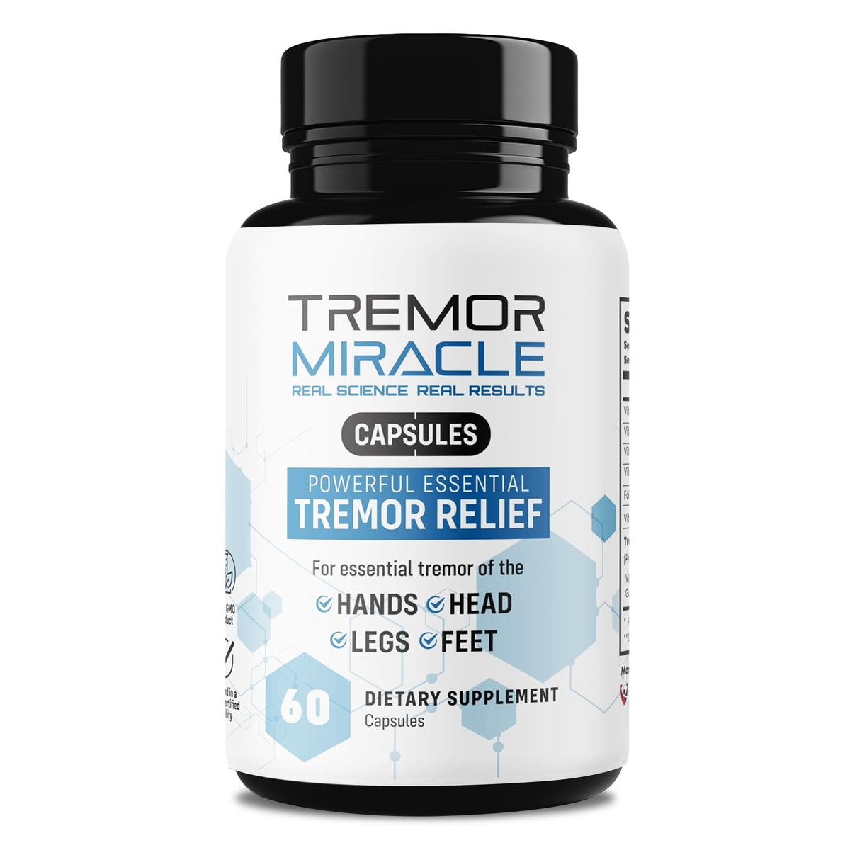 Real Science Nutrition Tremor Miracle Capsules front view