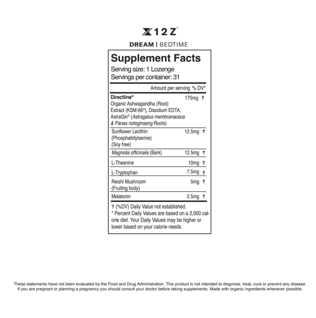 Rebalance Dream Sleep Mints close-up of a mint lozenge