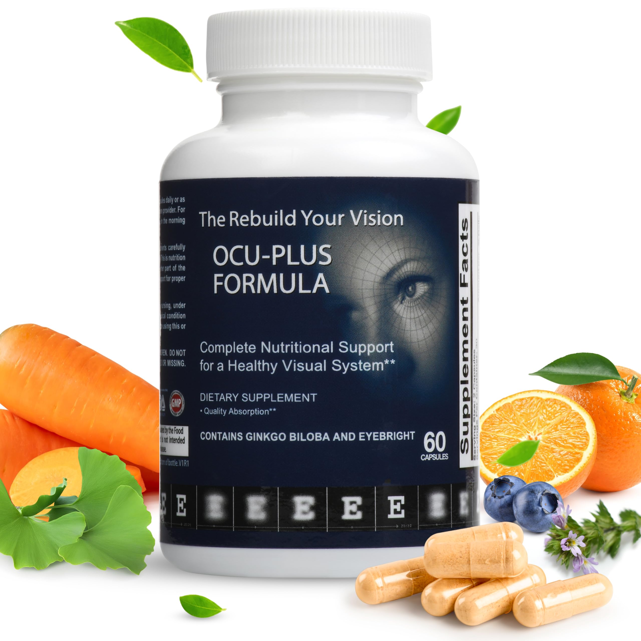 Rebuild Your Vision Ocu-Plus Formula 60g front view