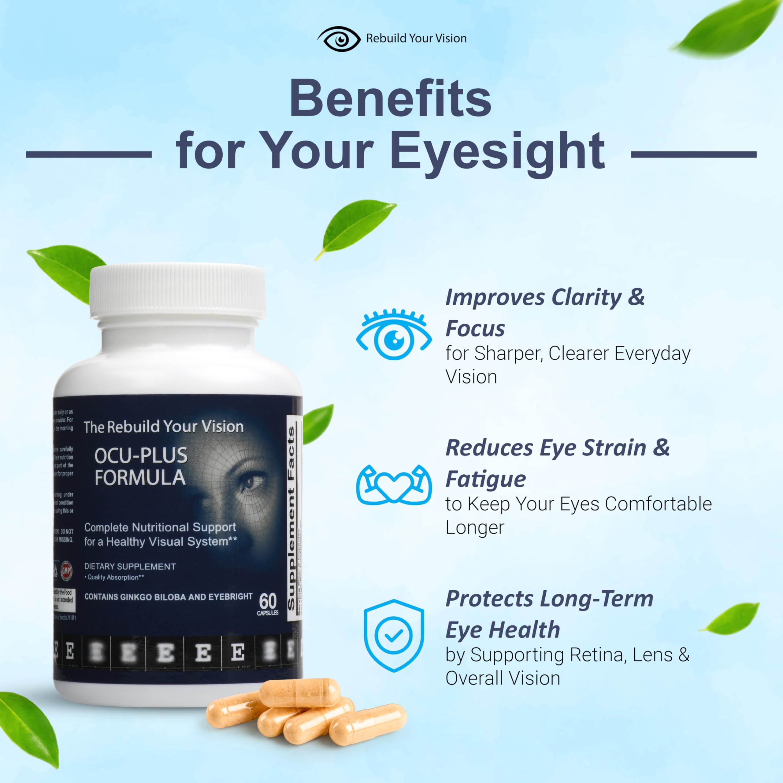 Rebuild Your Vision Ocu-Plus Formula 60g side view