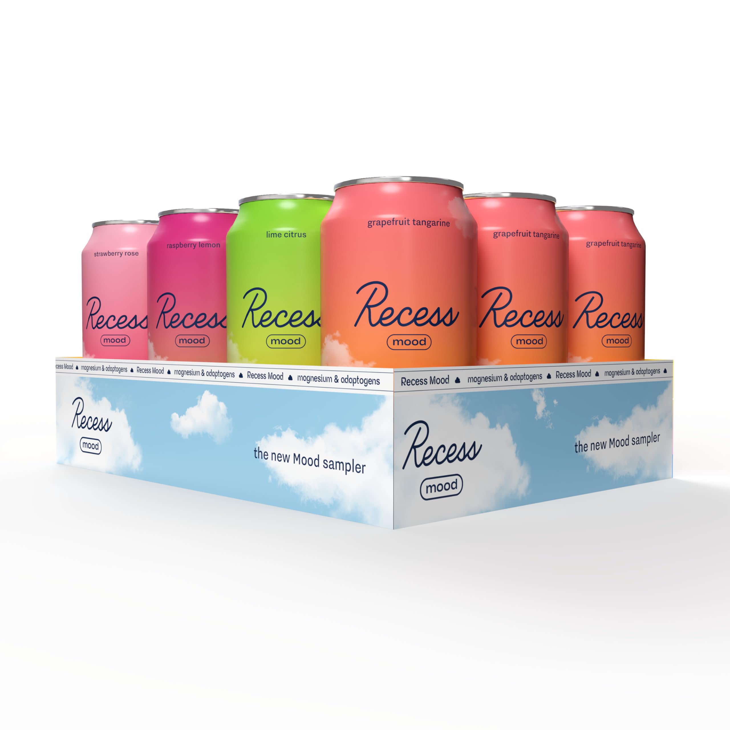 Recess Magnesium Sparkling Water 12-Pack Sampler front view