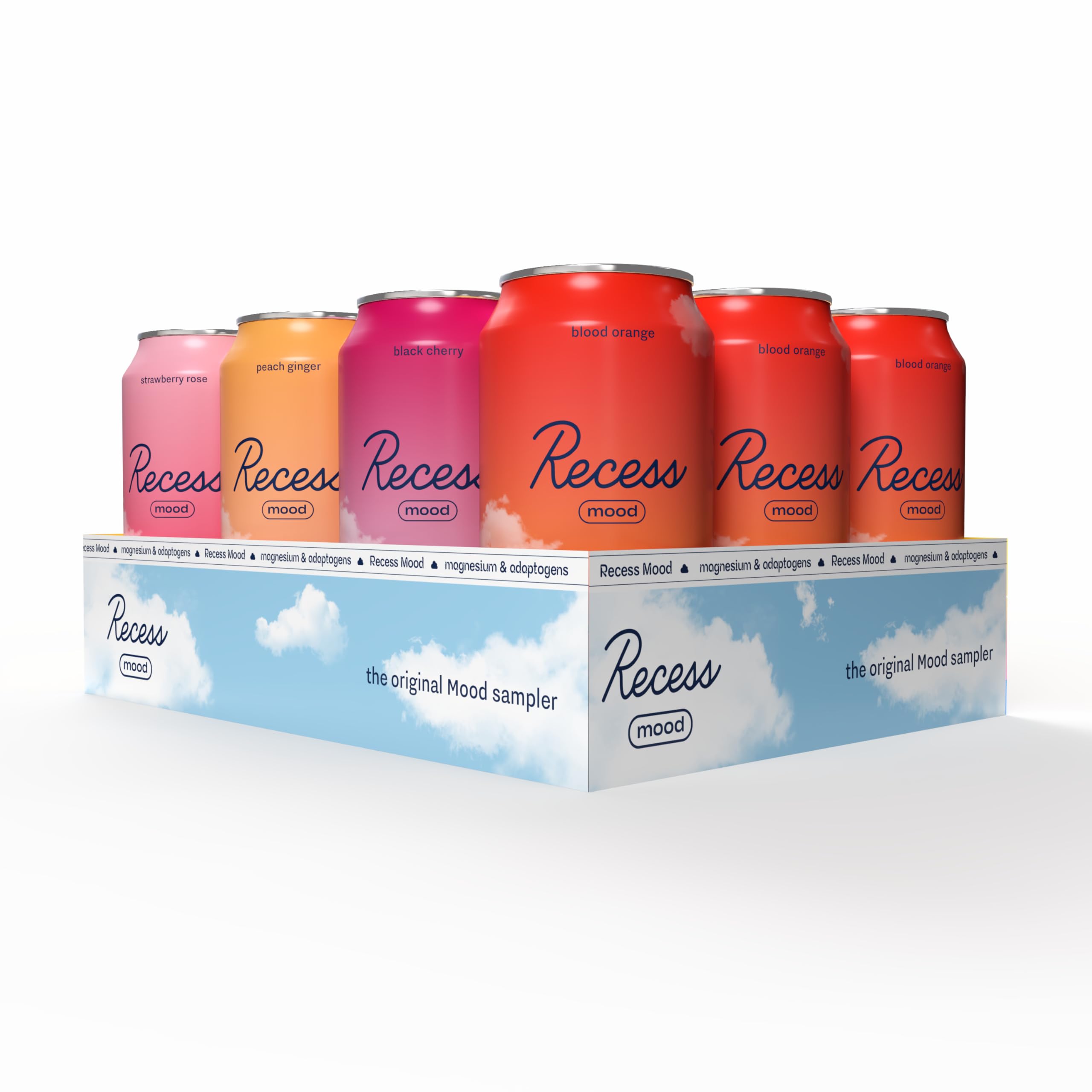 Recess Magnesium Sparkling Water 12-Pack Sampler front view