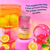 Recess Magnesium Sparkling Water can back view showing ingredients