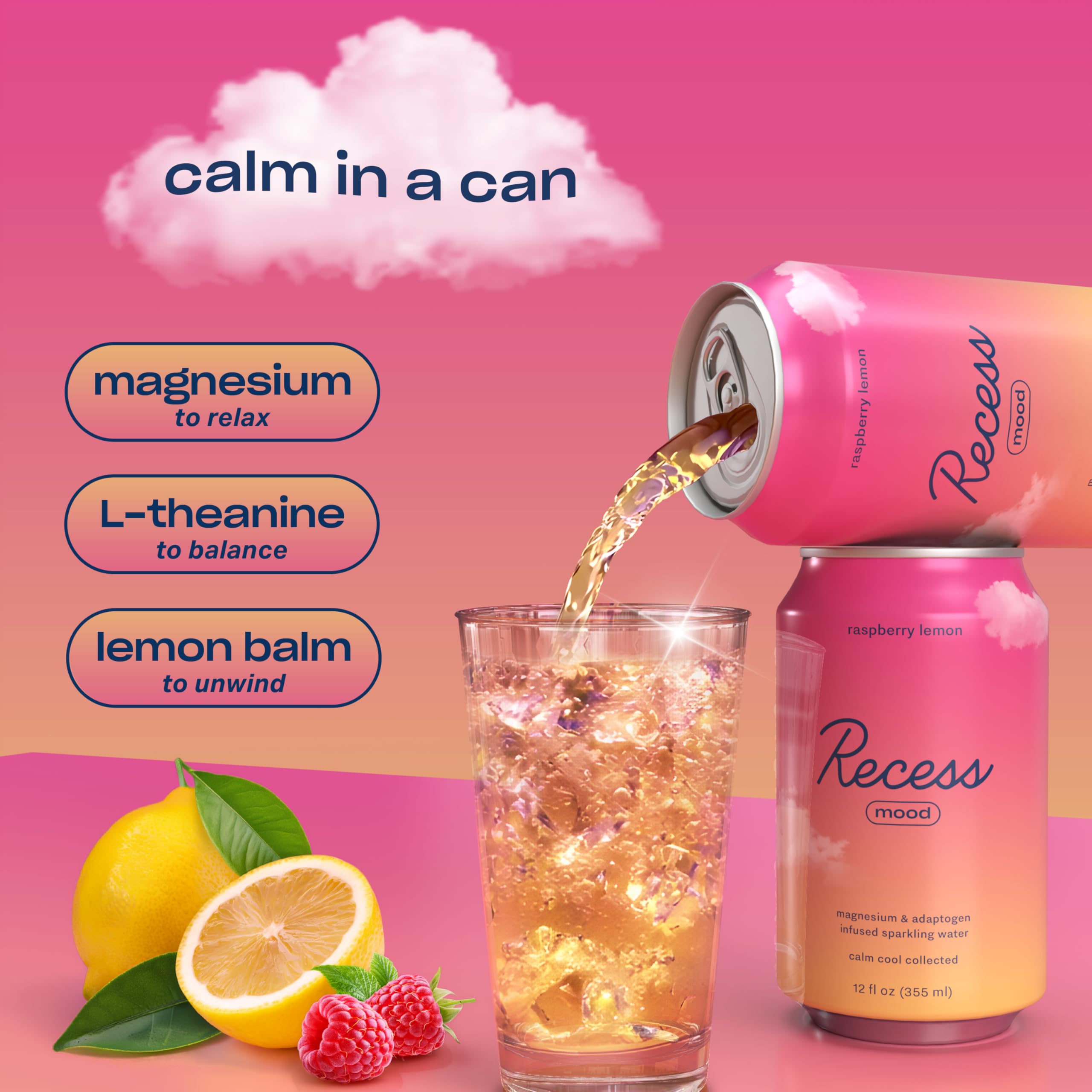 Recess Magnesium Sparkling Water can in a lifestyle setting