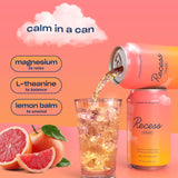 Recess Magnesium Sparkling Water packaging display with multiple cans