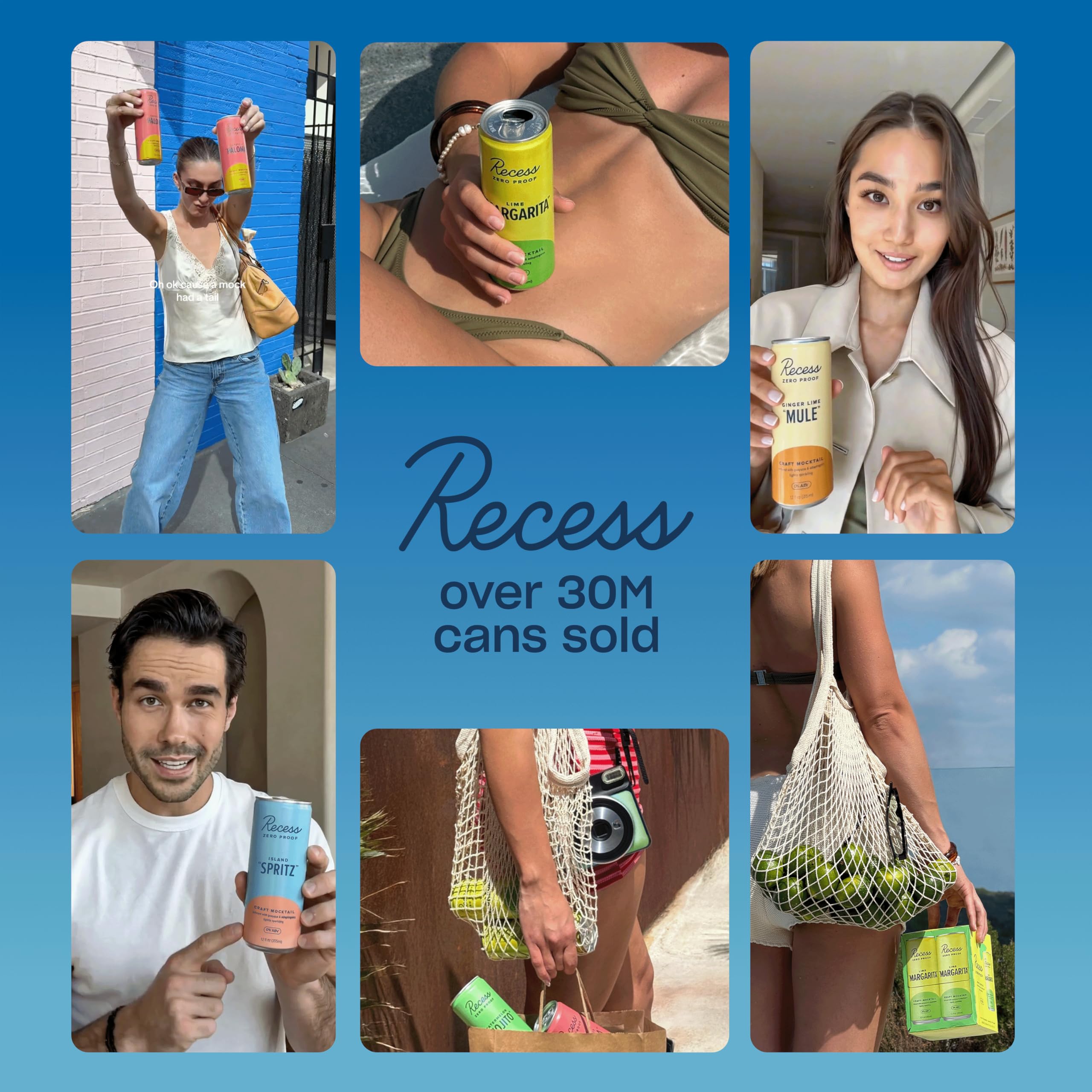 Recess Mocktails Grapefruit Paloma flavour can