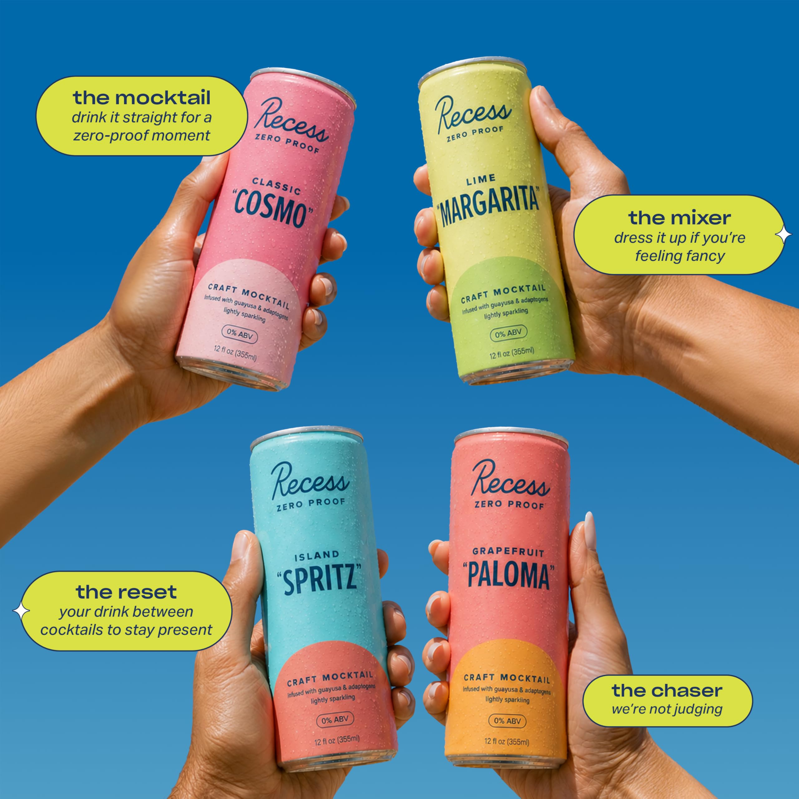 Recess Mocktails Lime Margarita flavour can