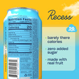 Recess Mood Functional Sparkling Water 340g side view showcasing packaging