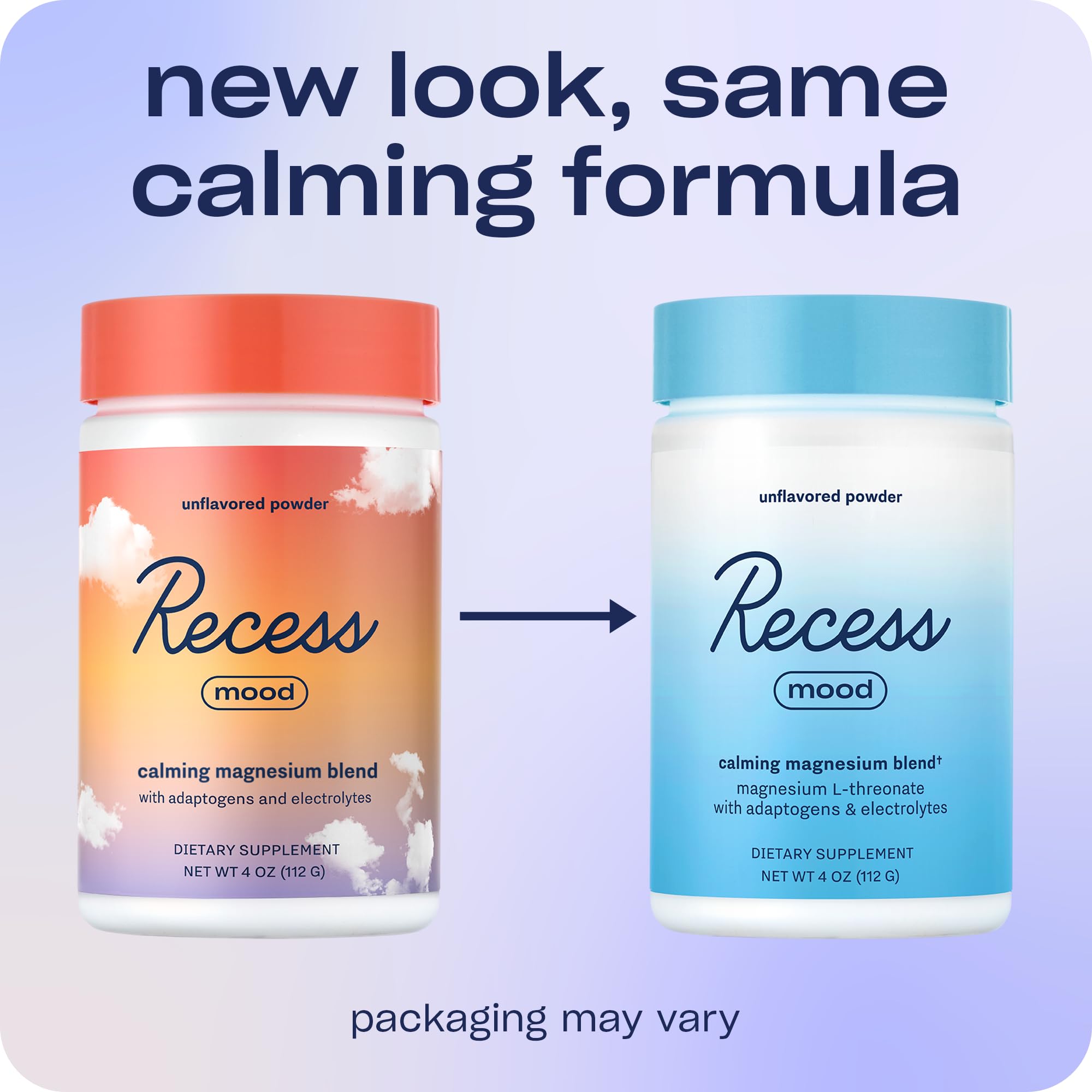 Recess Mood Powder 113g lemon citrus flavour in a glass