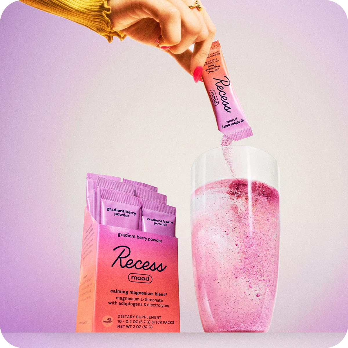 Recess Mood Powder 56g gradient berry flavour