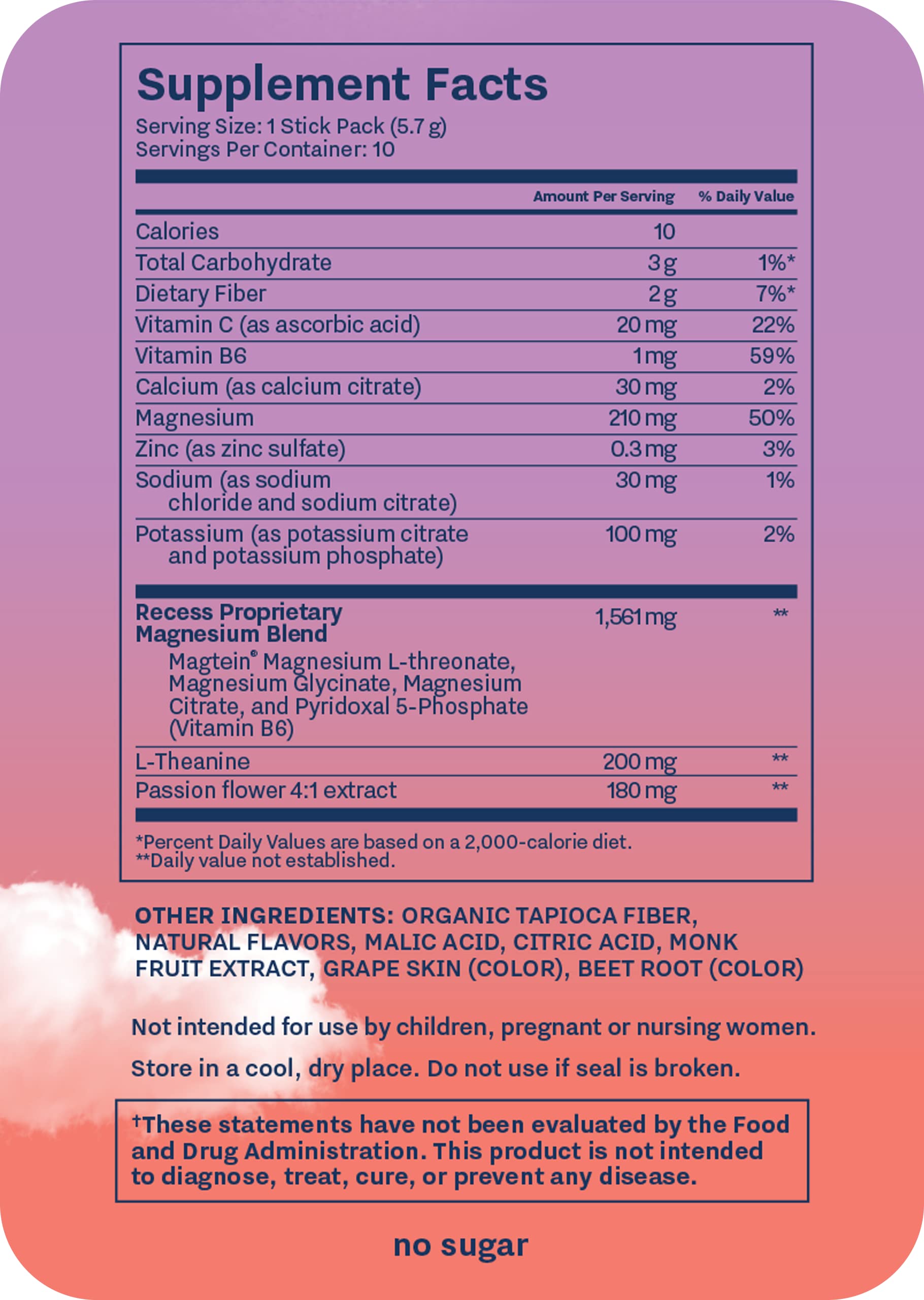 Recess Mood Powder 56g unflavoured option