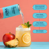 Recess Pineapple Coconut Mocktail served in a glass with ice