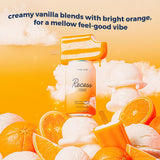 Recess Sparkling Water Orange Vanilla in a glass with ice