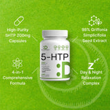Red 5-HTP Supplement showing capsule texture