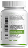 Red 5-HTP Supplement side view showing capsule size