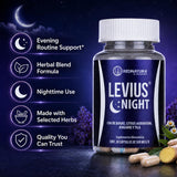 Red Natura Levius Night herbal supplement packaging with ginger ingredient