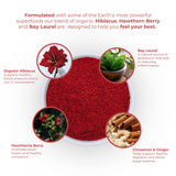 Red's Kitchen Sink Hawthorn Herbal Supplement scoop in a drink