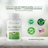 Red's Kitchen Sink Sea Moss Capsules bottle on a kitchen counter
