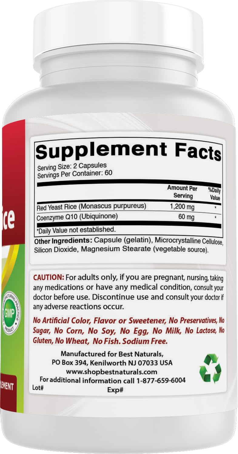Red Yeast Rice capsules scattered