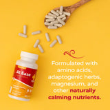 Redd Remedies At Ease 80 Vegan Capsules on a wooden table