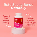 Redd Remedies Bone Support Supplement back view with ingredients list