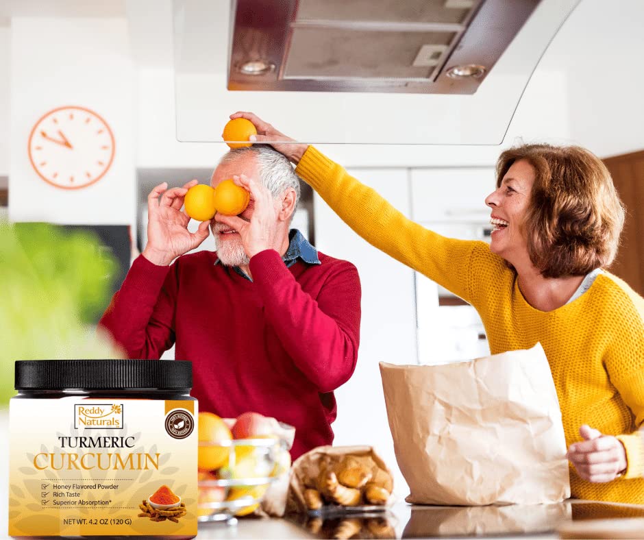 Reddy Naturals Turmeric Curcumin Powder 119g container side view