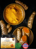 Reddy Naturals Turmeric Curcumin Powder 119g mixed in golden milk