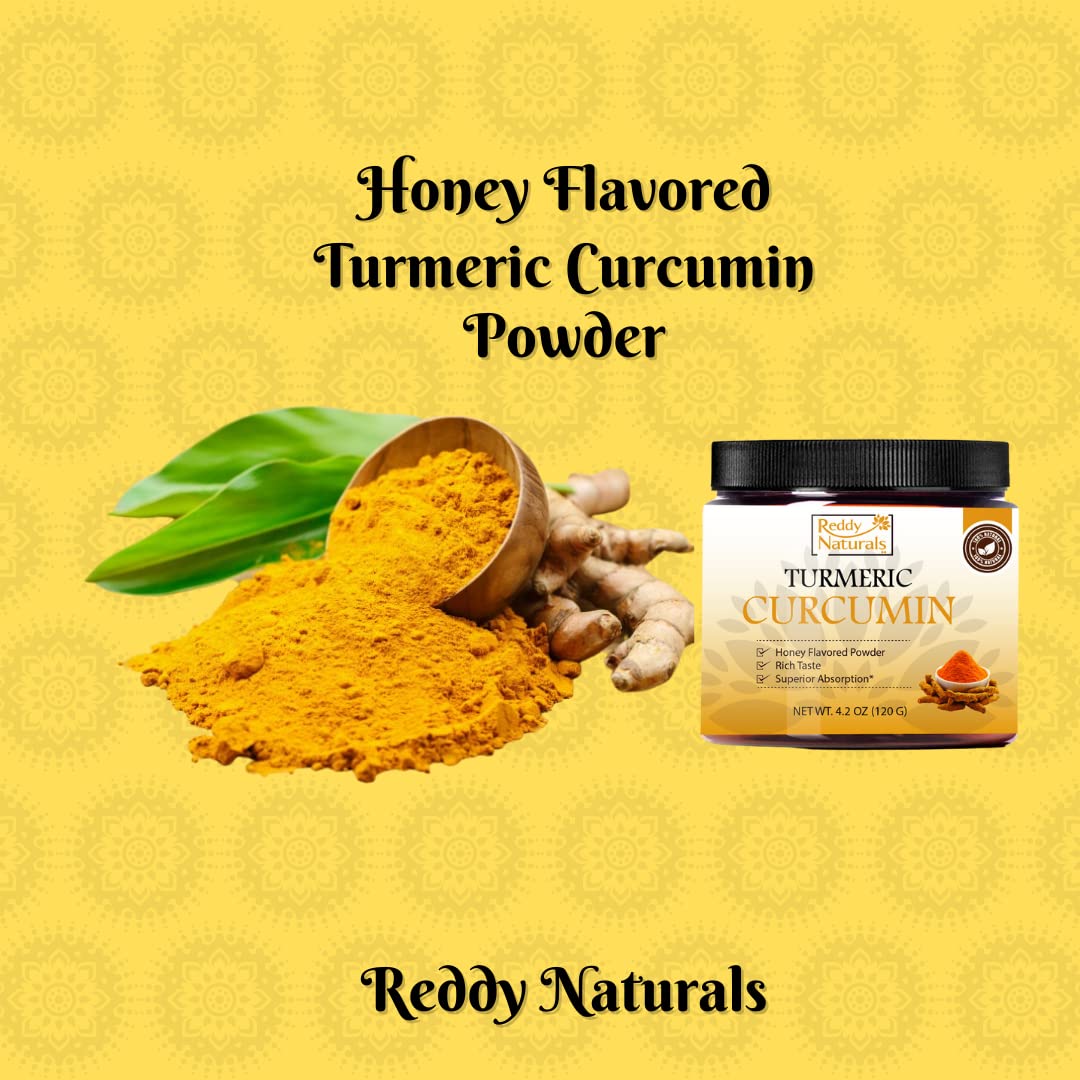 Reddy Naturals Turmeric Curcumin Powder 119g with black pepper