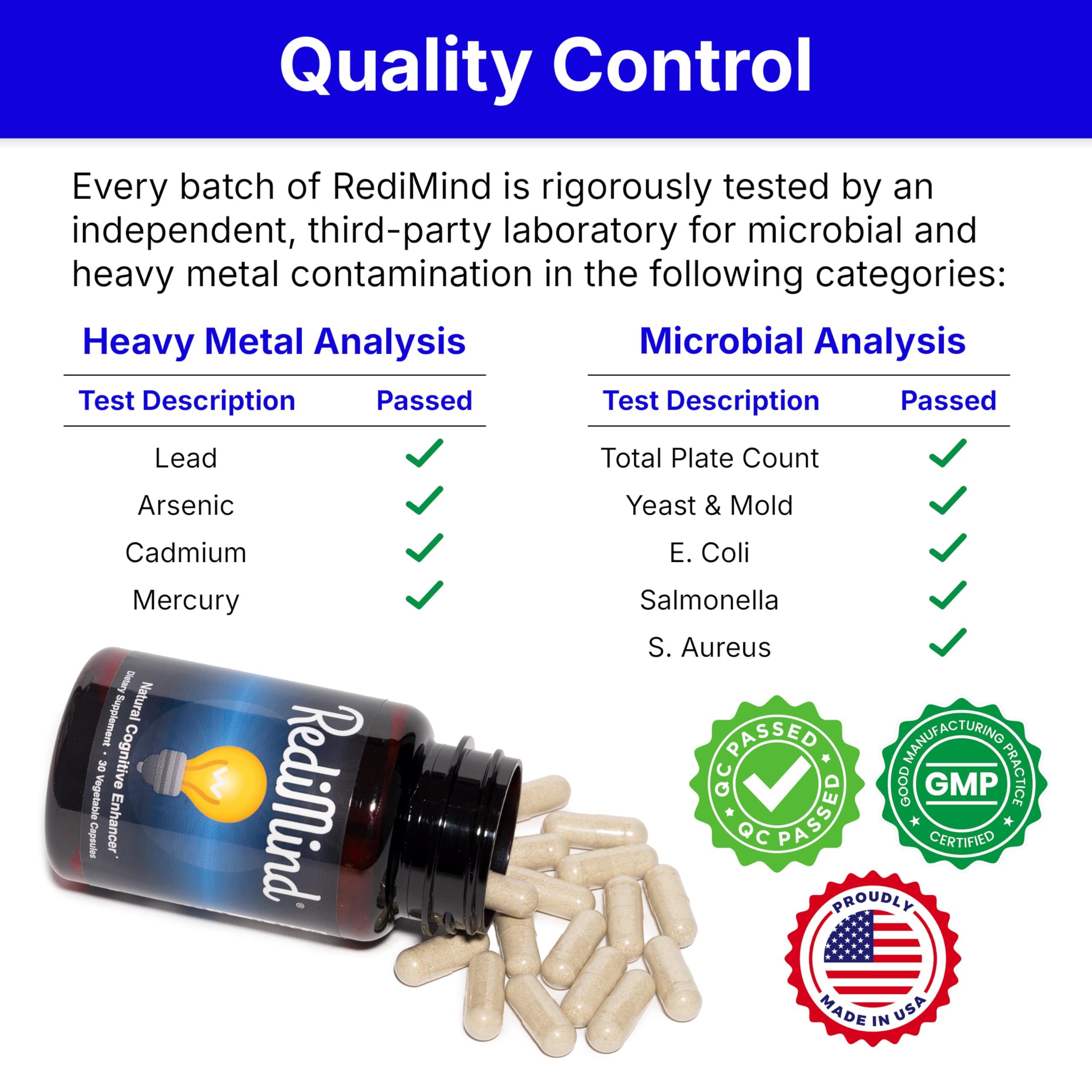RediMind Ginkgo Biloba Supplement packaging details
