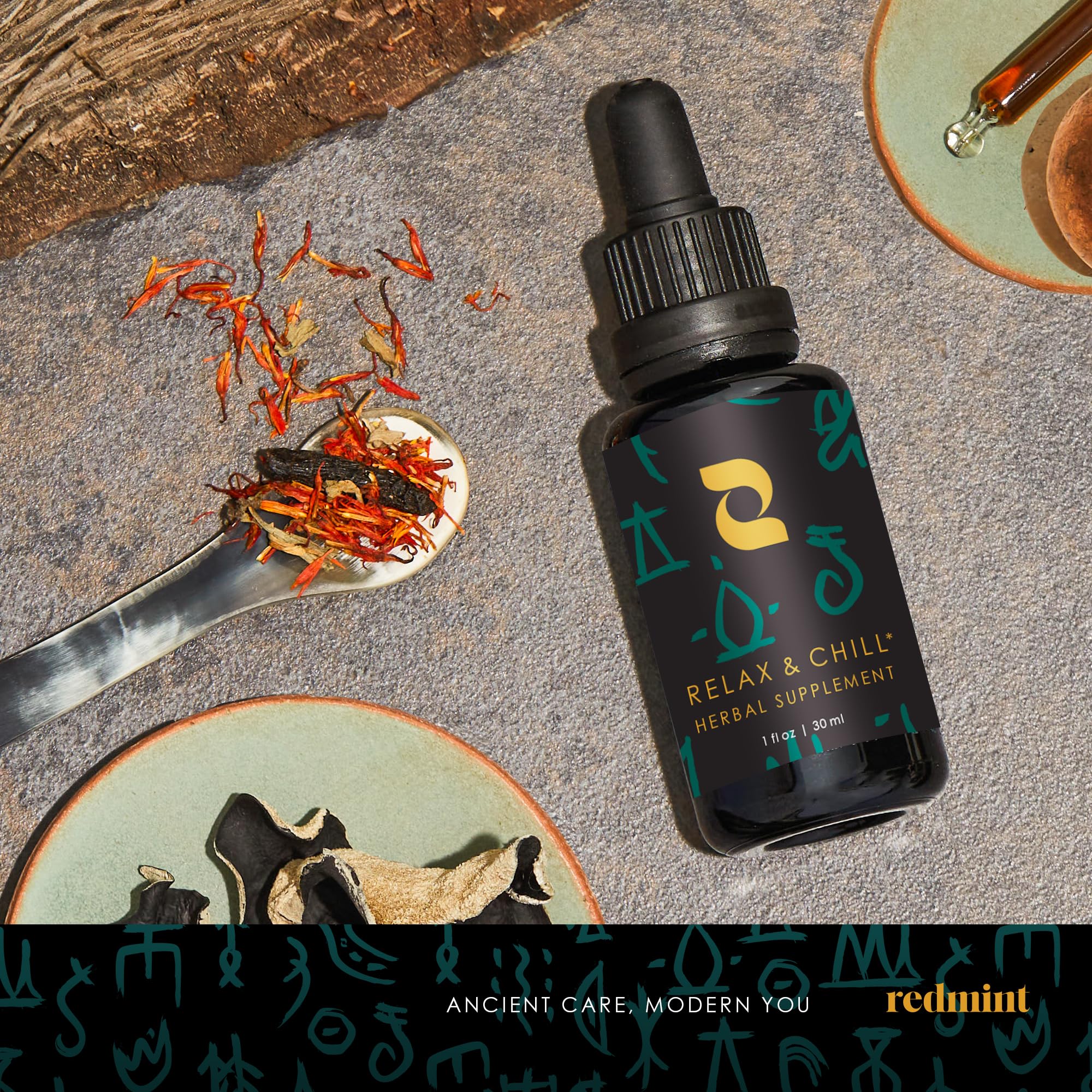 Redmint daily wellness & Chill Herbal Tincture lifestyle scene
