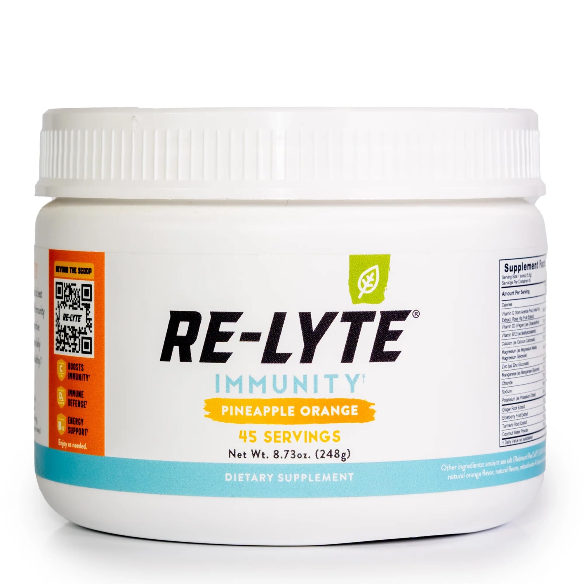 REDMOND Re-Lyte daily wellness Multivitamin Powder front view, Pineapple Orange