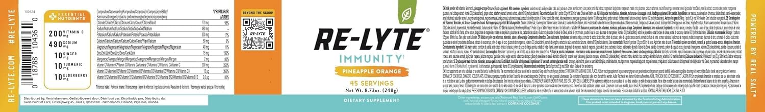 REDMOND Re-Lyte daily wellness Multivitamin Powder scoop next to a measuring cup