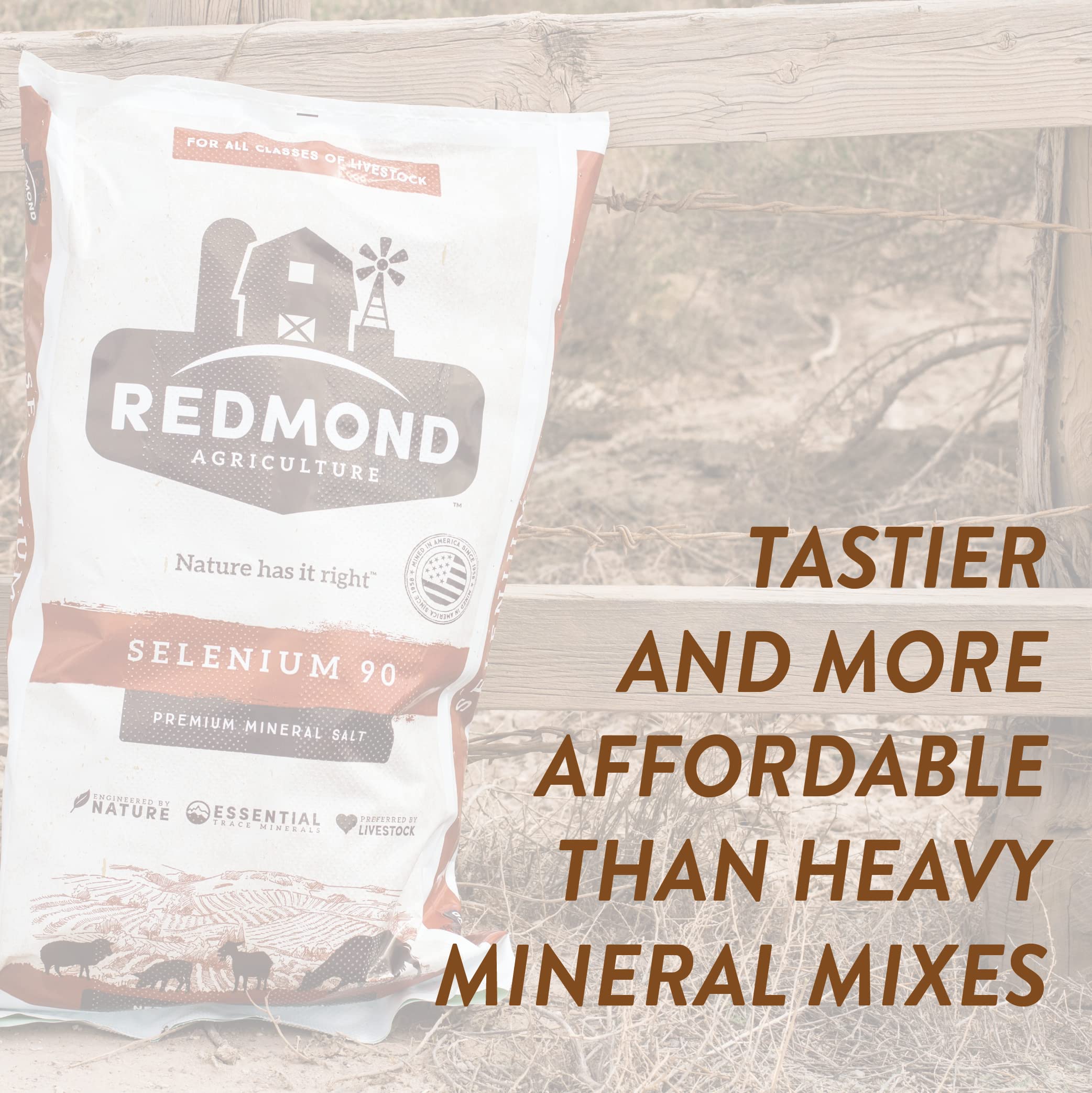 REDMOND Selenium 90 Mineral Supplement in use with livestock
