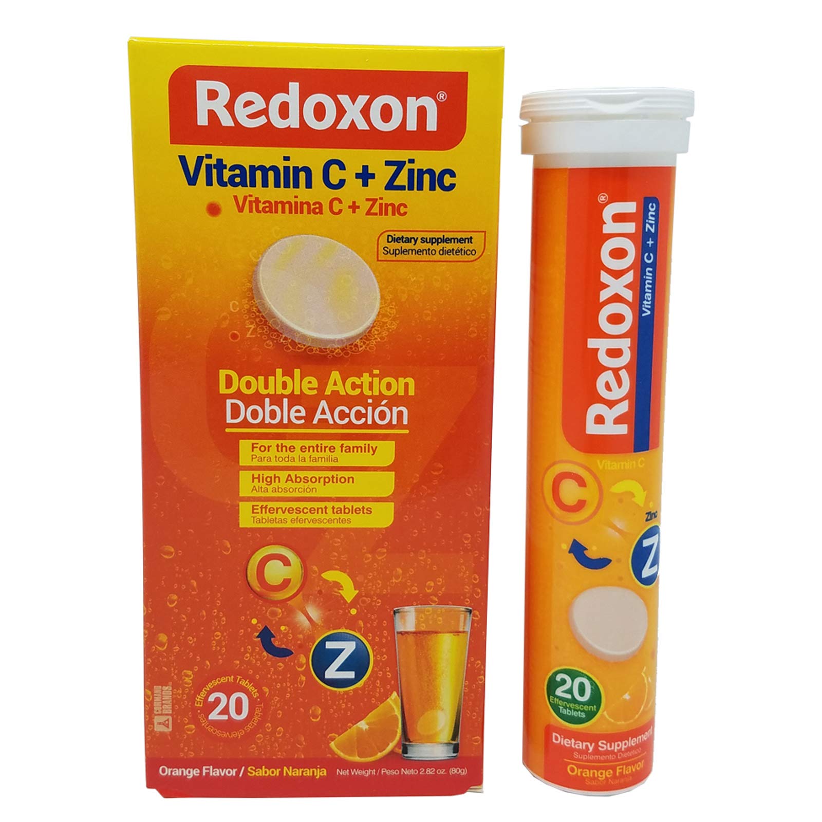 Redoxon Vitamin C effervescent tablet dissolving in water